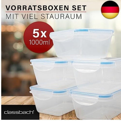 5Er-Set meal prep Aufbewahrungsbox 